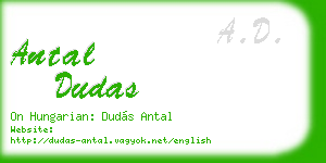 antal dudas business card